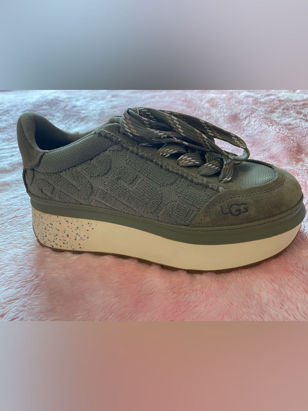 UGG Olive Green Platform Sneaker